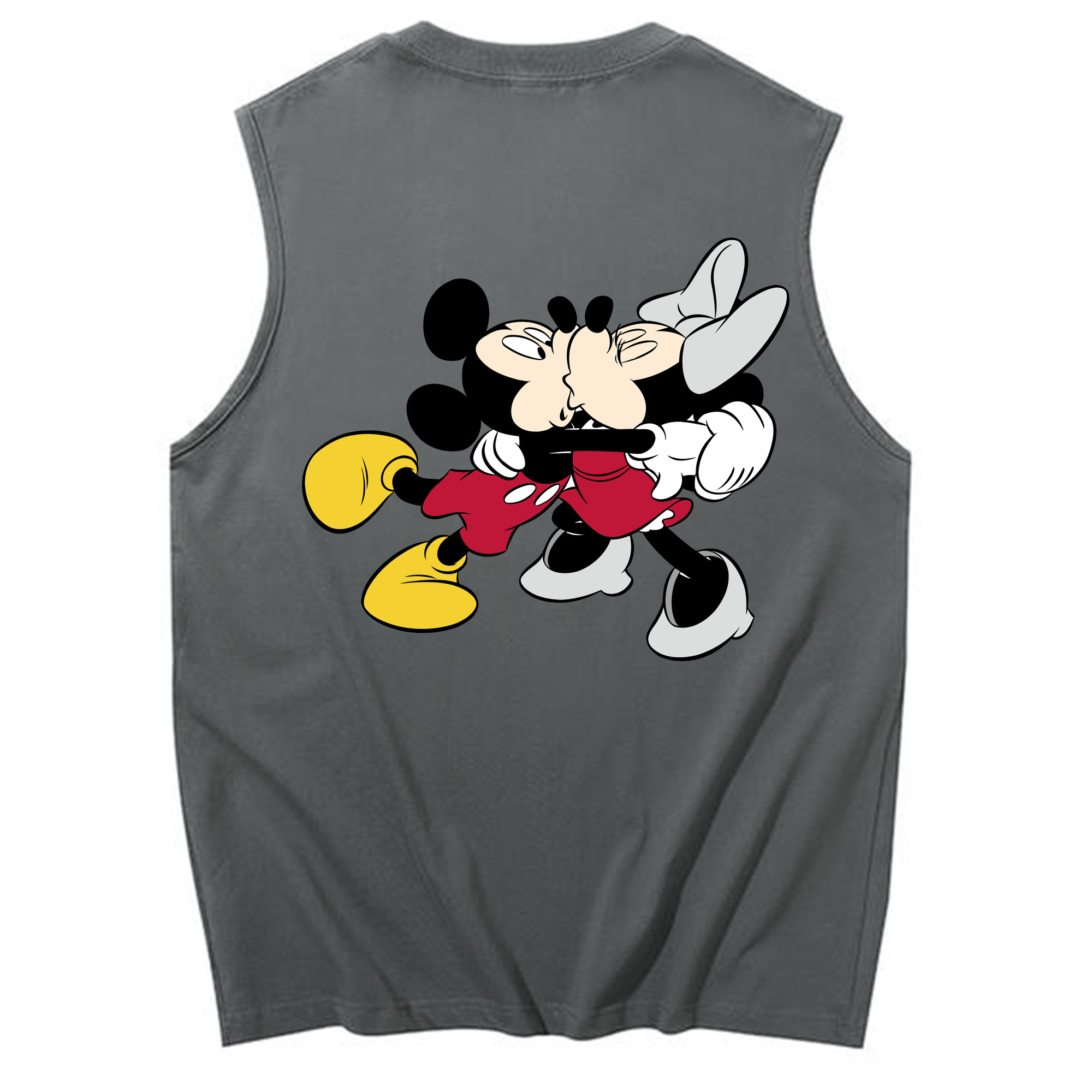 ミッキーマウス Mickey Mouse コットン100％タンクトップ（背面プリント）
